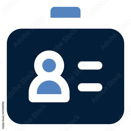 Id card line icon