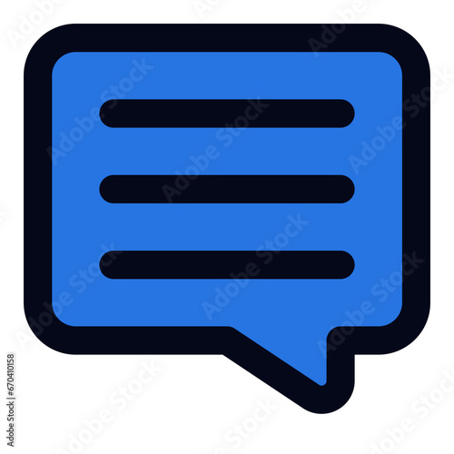 Blog comments line icon