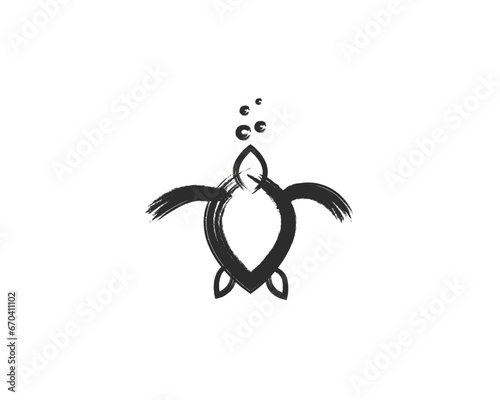 Turtle icon logo design inspiration vector template. Turtle logo design concept