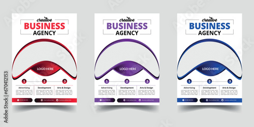 profassional new style attractive business flyer design, symbol business flyer design photo