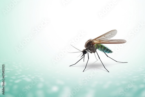 Isolated Mosquito On World Malaria Day. Сoncept Mosquito Control Measures, Malaria Prevention Strategies, Global Efforts, Disease Awareness, Public Health Initiatives