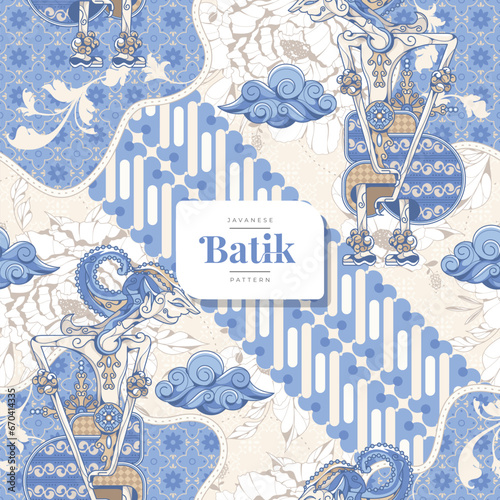batik wayang seamless pattern 7