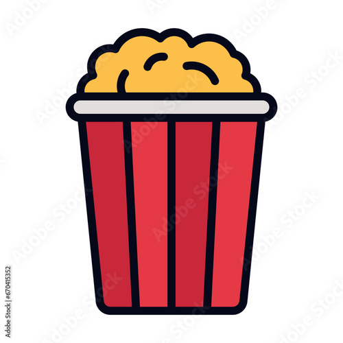 Popcorn line icon