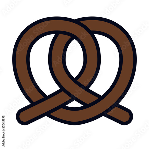 Pretzel line icon