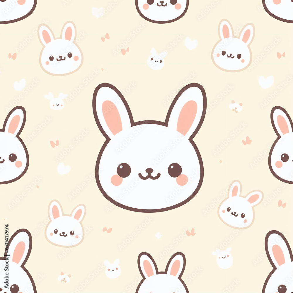 seamless pattern background with bunnies