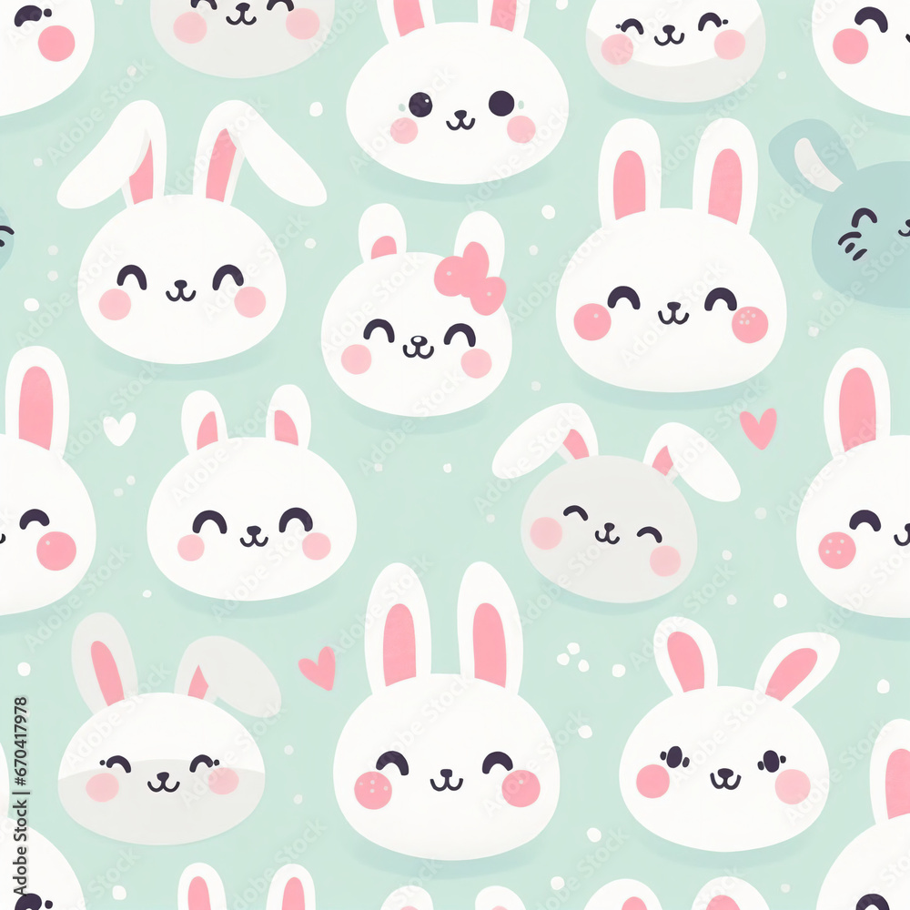 seamless pattern with bunnies