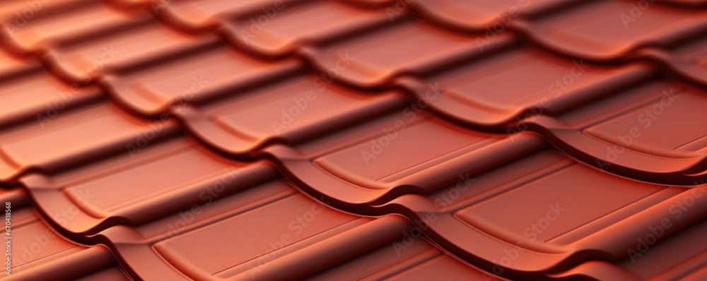Rows Of Red Clay Roofing Tiles With Ventilation Slots Rows Of Red Clay Roofing Tiles With Ventilation Slots