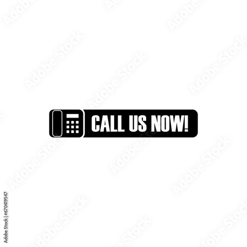 Call us now icon. Call us now button isolated on white background