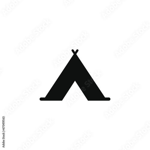 Tent icon isolated on white background