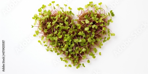 Sprouted Radish Seeds In Heart Shape For Earth Day
