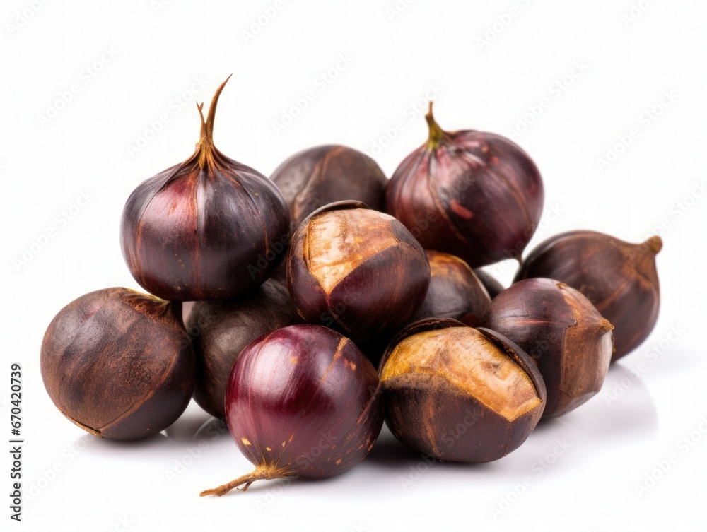 Water chestnut isolated on white background