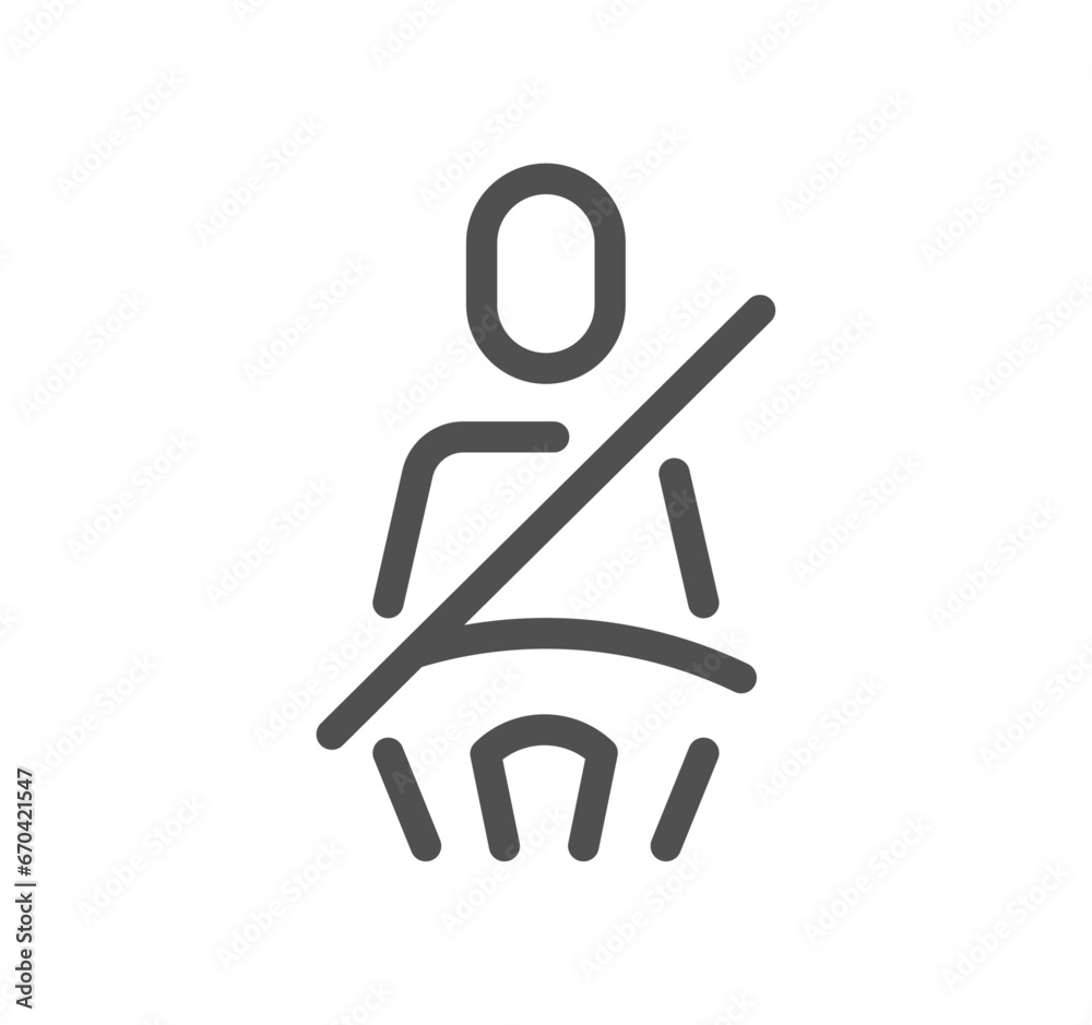 Car safety related icon outline and linear vector. Car safety related icon outline and linear vector.