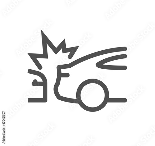Car safety related icon outline and linear vector.