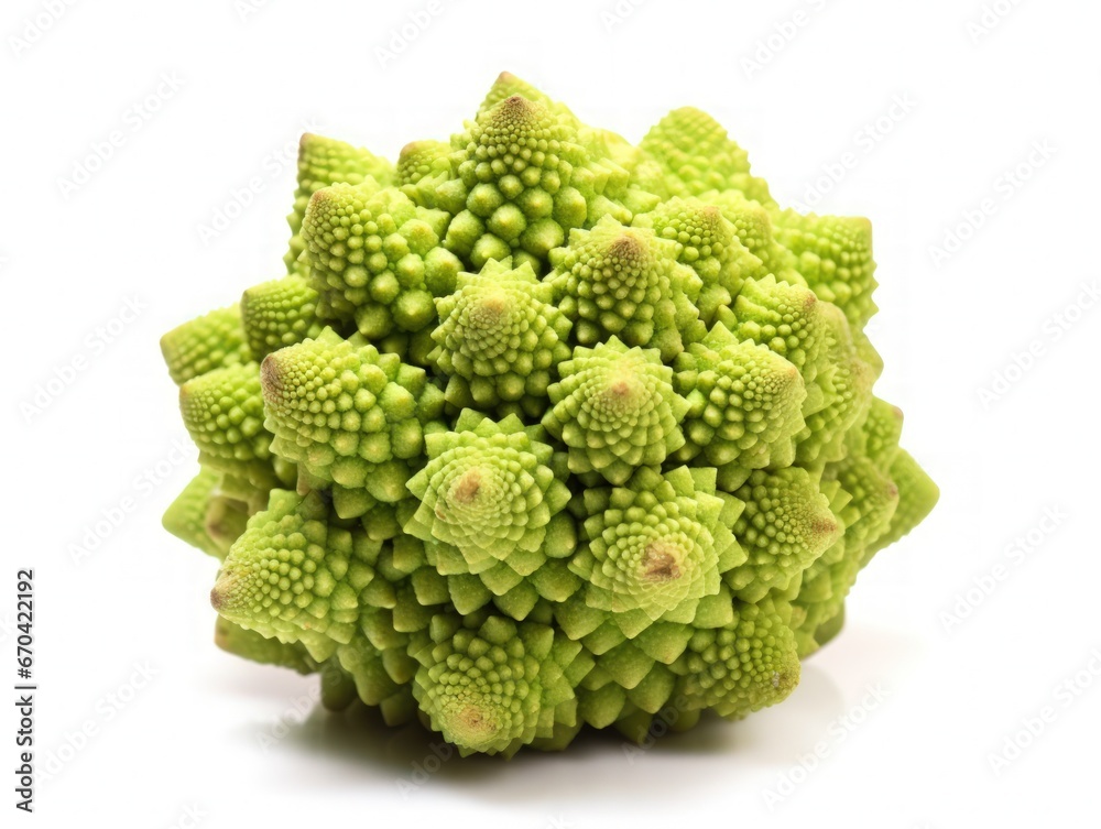 Romanesco broccoli cabbage or Roman Cauliflower isolated on white background with clipping path and full depth of field Romanesco broccoli cabbage or Roman Cauliflower isolated on white background with clipping path and full depth of field