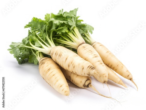 Parsnip root isolated on white background