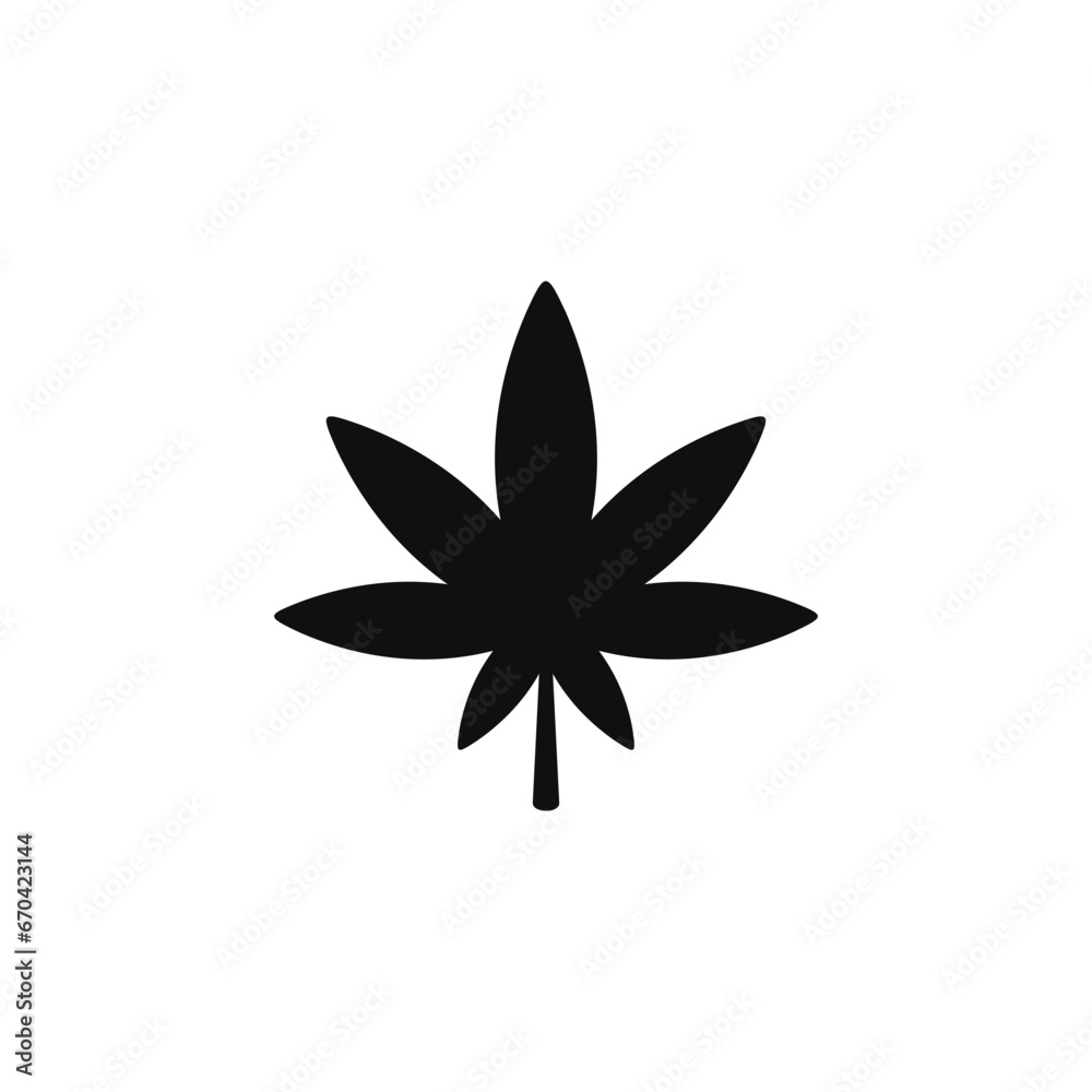 Cannabis icon isolated on white background
