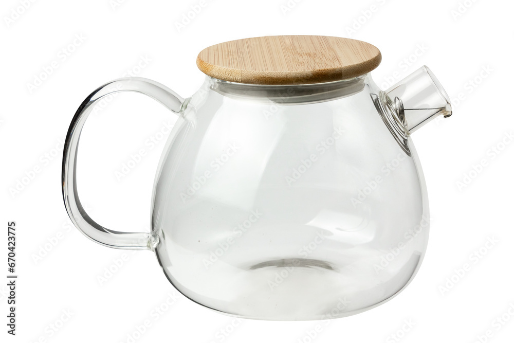 Glass teapot isolated on white background. Glass teapot isolated on white background.