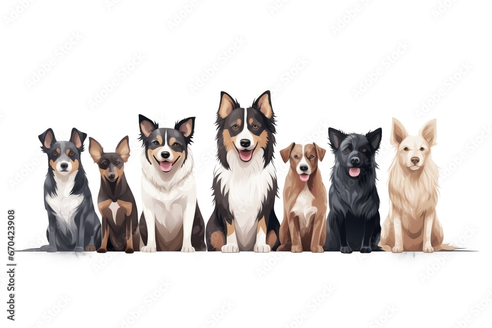 Various Dogs Waiting For Adoption, Full Of Joy