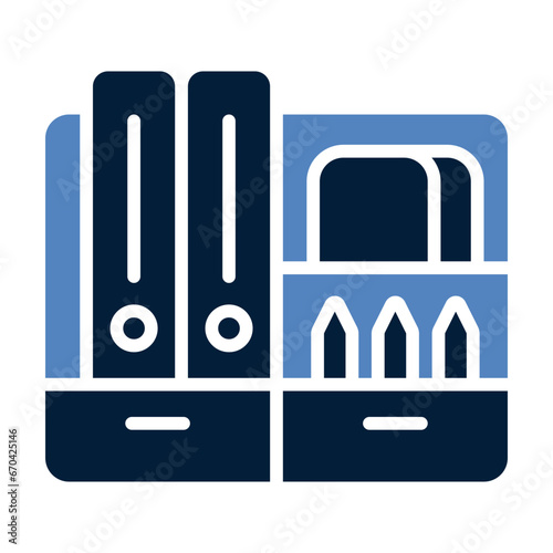 Desk organizer line icon