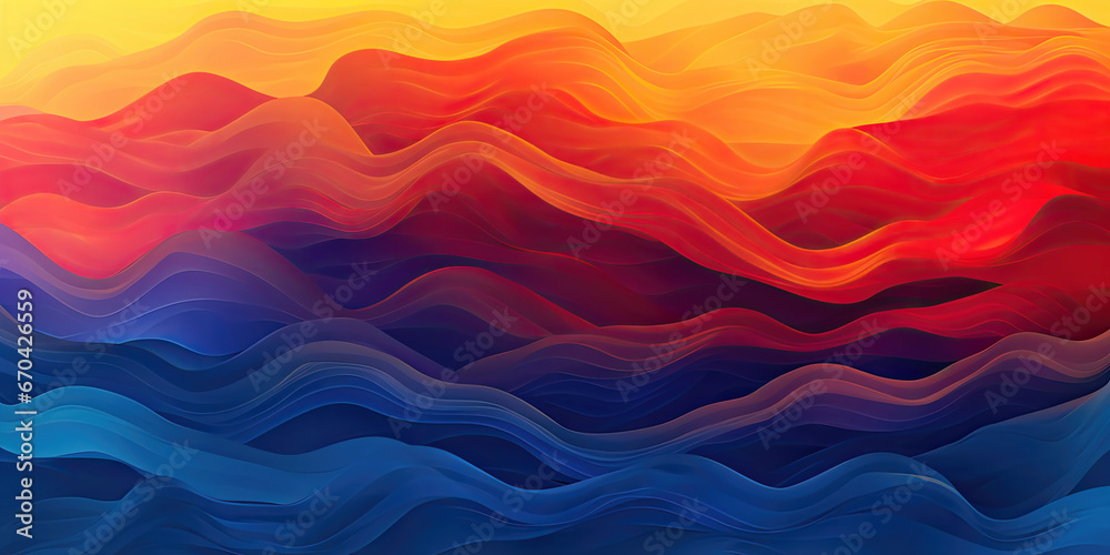 Flowing lines form landscape in gradients Flowing lines form landscape in gradients