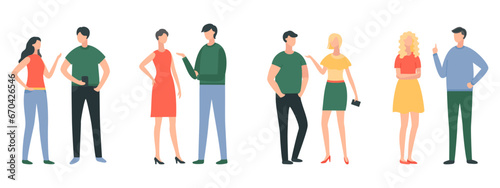 People talking. Vector illustration. Effective interaction through speaking promotes understanding and empathy among people In world filled with messages, it is important to listen and understand