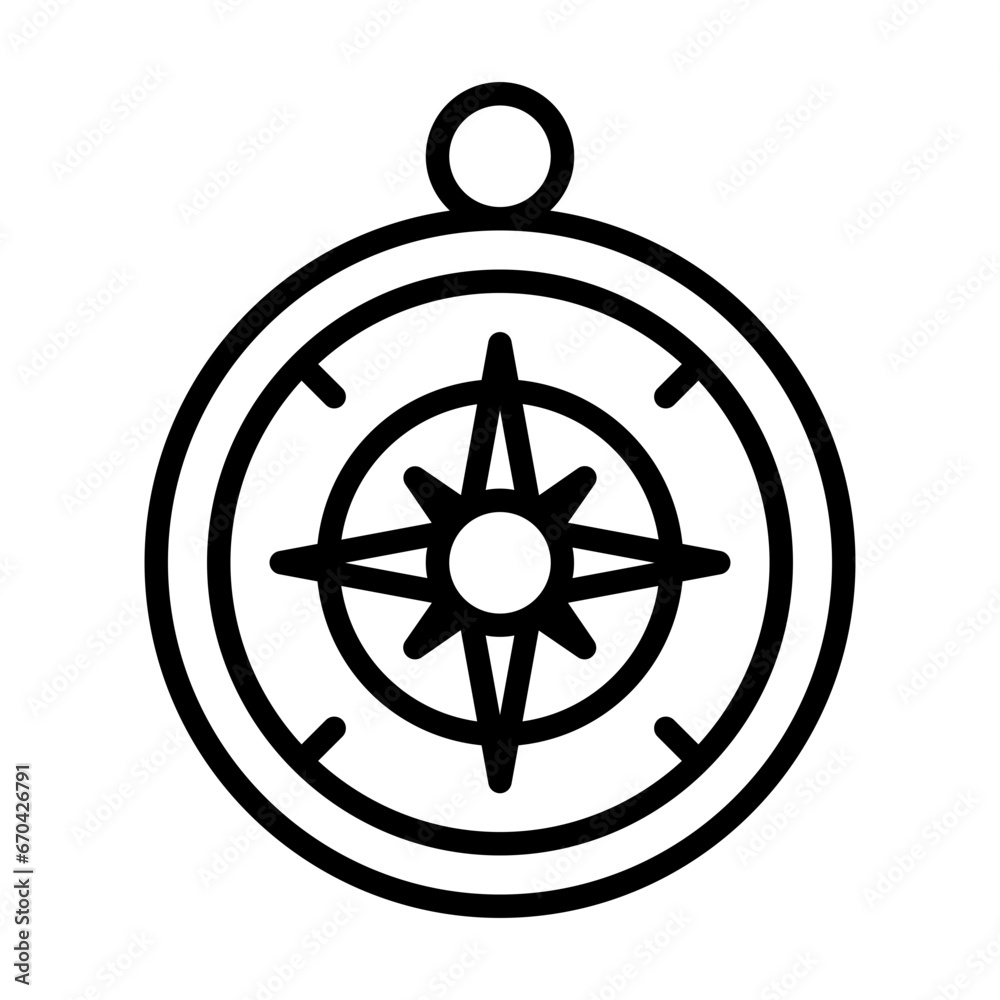 Compass line icon