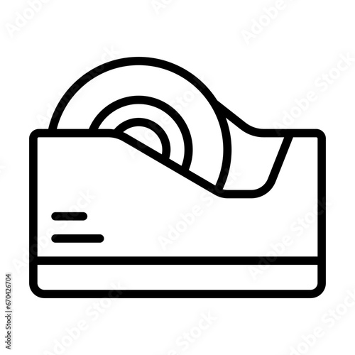Tape dispenser line icon