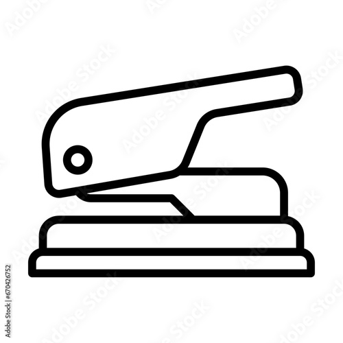 Hole puncher line icon