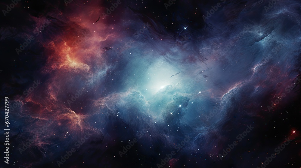 Galaxy texture with stars and beautiful nebula in the background, in the style