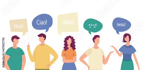 People talking. Vector illustration. Effective communication is key to building strong relationships with others Conversations allow people to engage in meaningful and reciprocal exchanges People