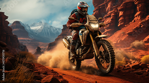 biker in the desert