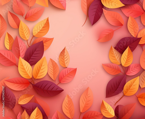 autumn leaves background, generative ai