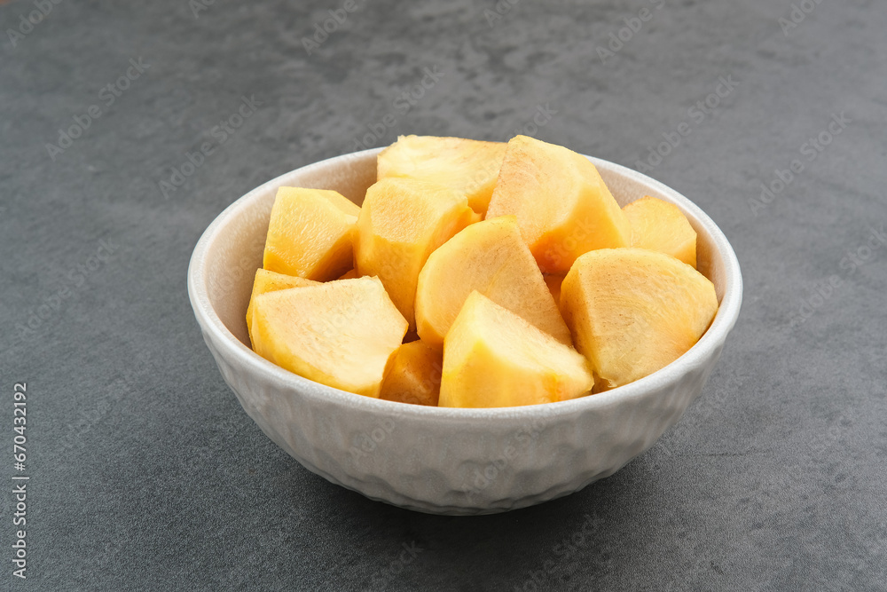 Fresh Ripe Persimmon or Kesemek fruit 
