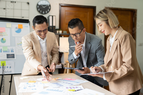 Canvas Print Group asia business people of business people in the company's meeting room