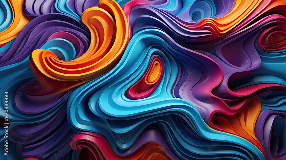 Abstract wavy background. Abstract background with colorful waves, Bright colorful soundwave pattern. 3d rendering. Multicolored art of wavy patterns. Abstract wavy background. Abstract background with colorful waves, Bright colorful soundwave pattern. 3d rendering. Multicolored art of wavy patterns.