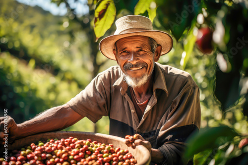 Promote fair trade coffee support farmers. social responsibility concept
