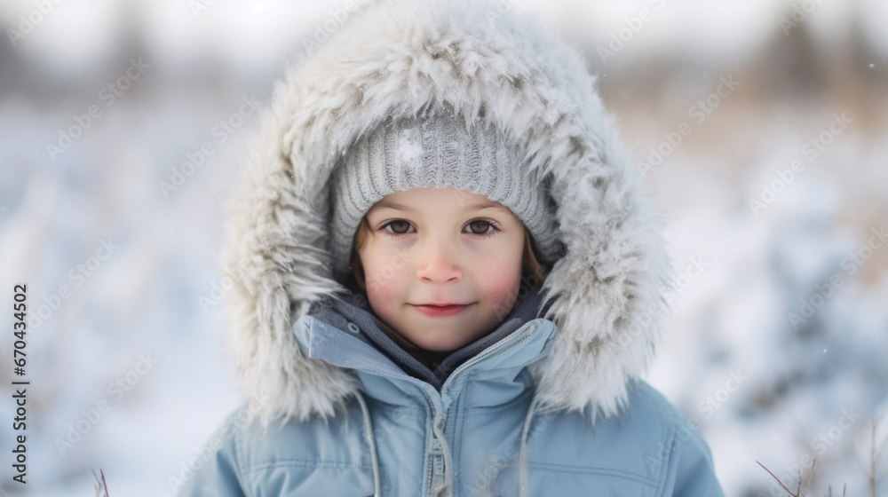 Toddler boy playing in the snow Toddler boy playing in the snow