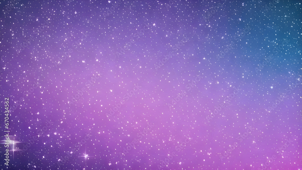 Beautiful background of digital light purple particles, with sparkling and shining dots stars on the background, with blured and noise, abstract wallpaper, generative ai
