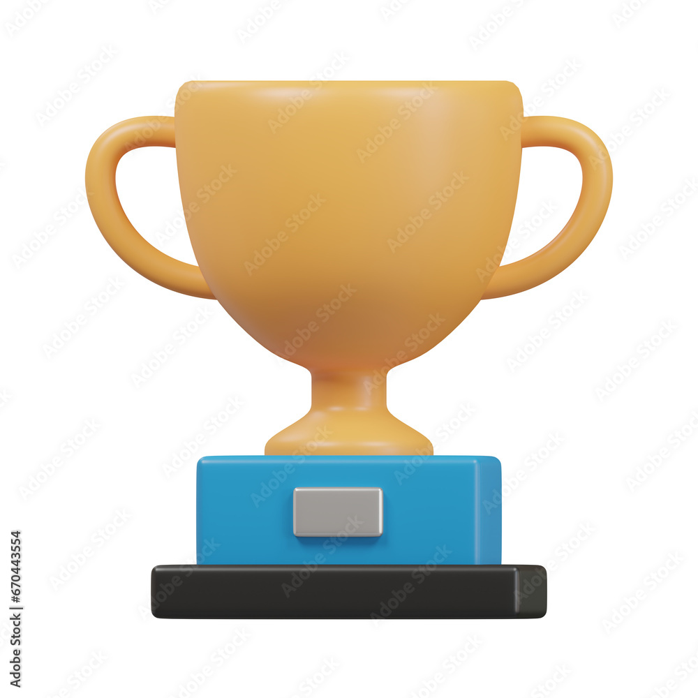 champion trophy gold cup icon 3d render illustration. champion trophy gold cup icon 3d render illustration.