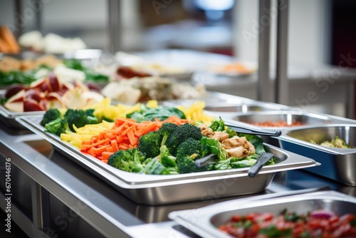 meals prepared in a cafeteria-style food service