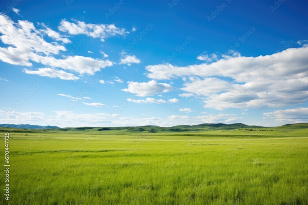 a serene prairie with endless grassland