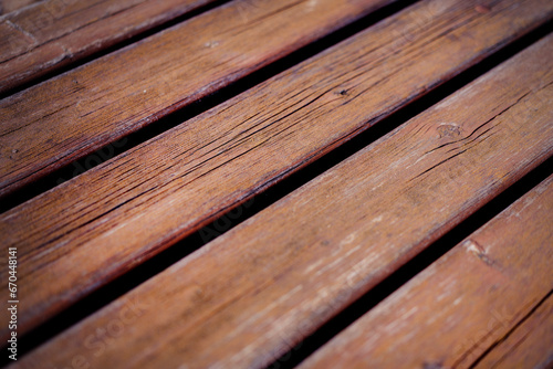 Detailed Look at a Rustic Wooden Bench