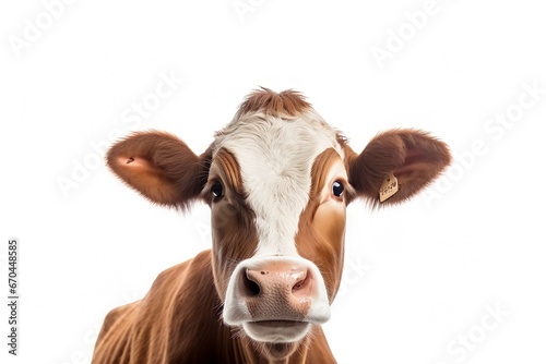 Cow isolated by white background © Zidane