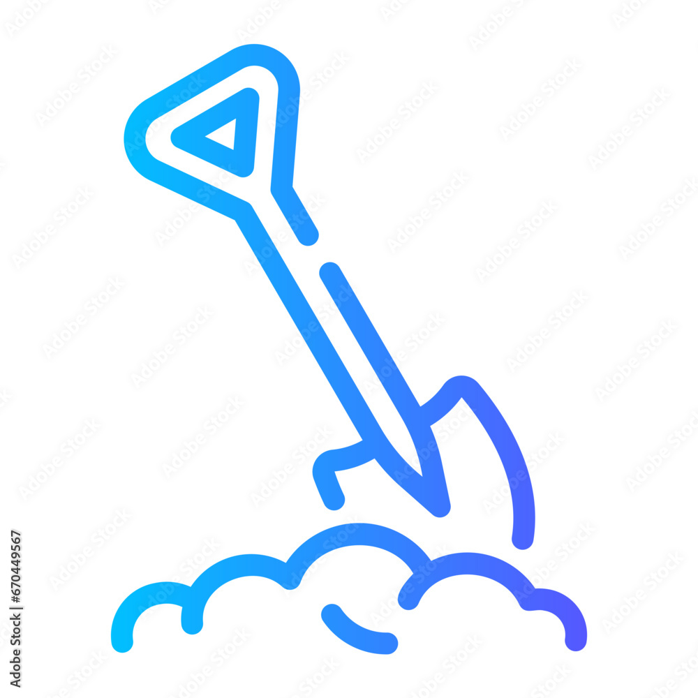 shovel Line Gradient Icon