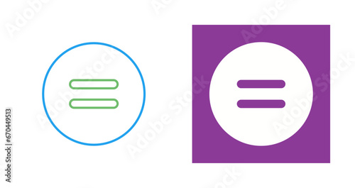 Equal to Symbol Vector Icon