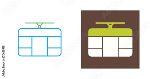 Cable Car Vector Icon