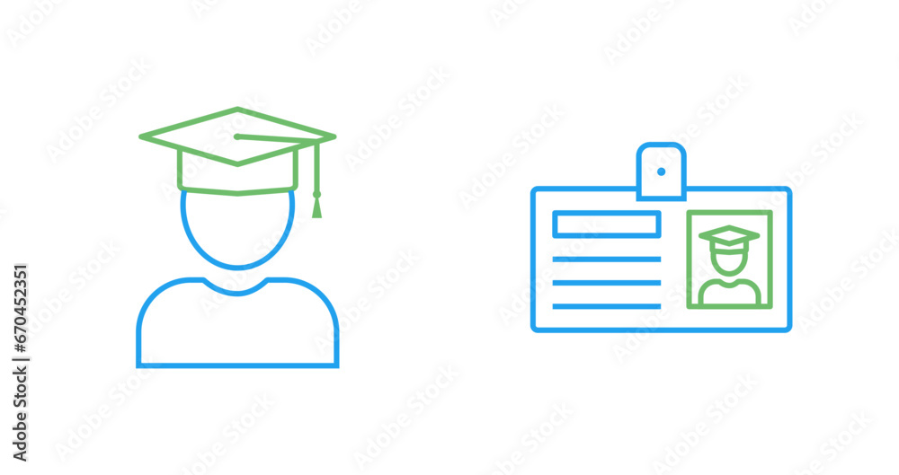 Fototapeta premium Student ID Card Vector Icon