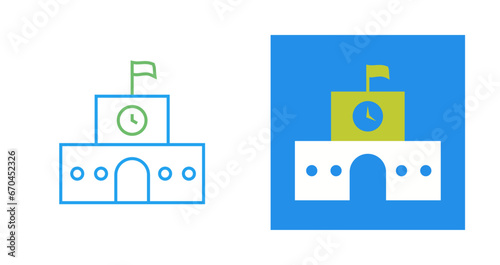 School building Vector Icon