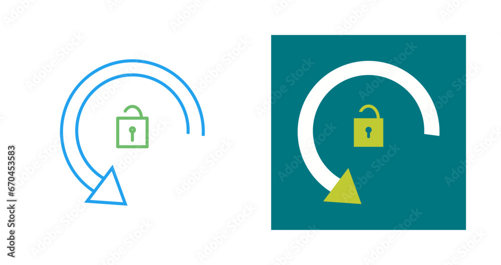 Rotation Unlocked Vector Icon Rotation Unlocked Vector Icon