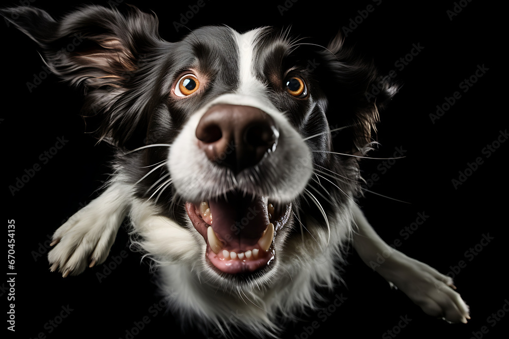Dog catching a tennis ball, ball catching, dog games, happy dog, dog portrait Dog catching a tennis ball, ball catching, dog games, happy dog, dog portrait